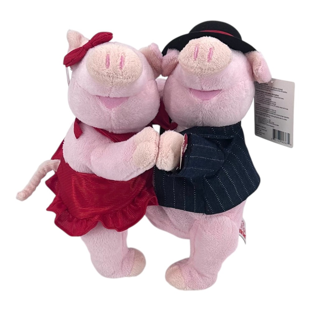 Cuddle Barn Fred & Astelle Dancing Singing Pig Mambo No. 5 Plush Tags